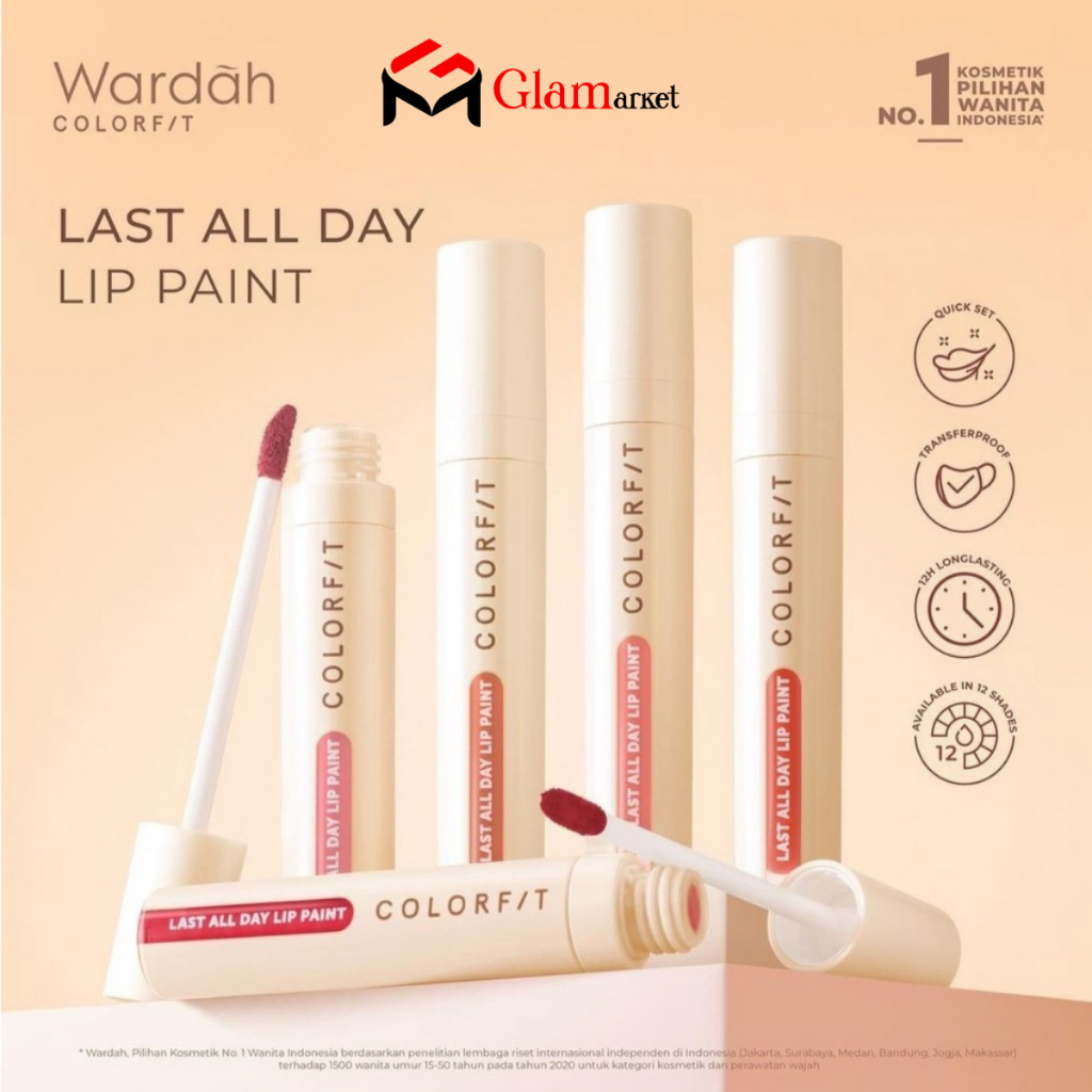 GLAM - WARDAH Colorfit Last All Day Lip Paint Matte - Lipstik WARDAH