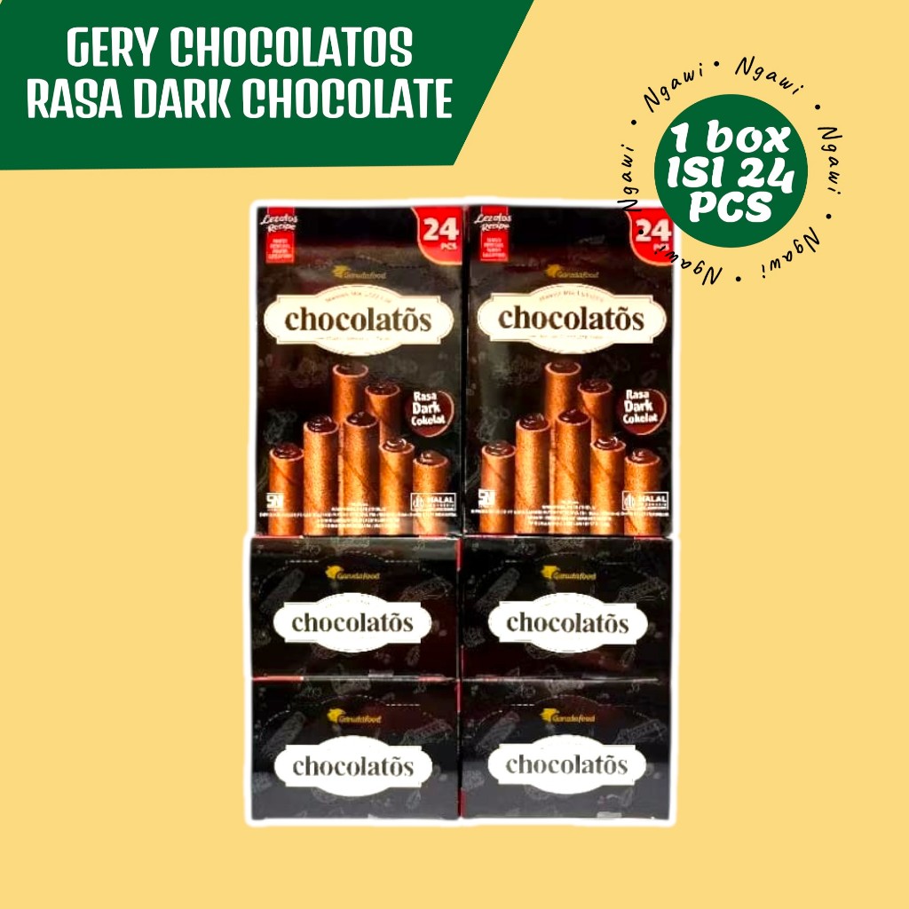

GERY CHOCOLATOS RASA DARK CHOCOLATE, BOX ISI 24 PCS