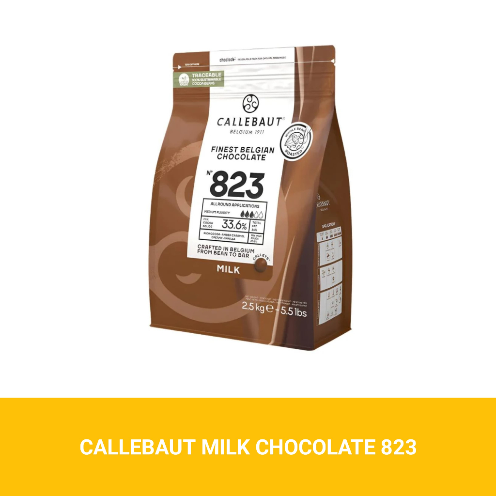 

CALLEBAUT MILK CHOCOLATE 823 2,5KG | COKLAT CALLEBAUT 823 2500G