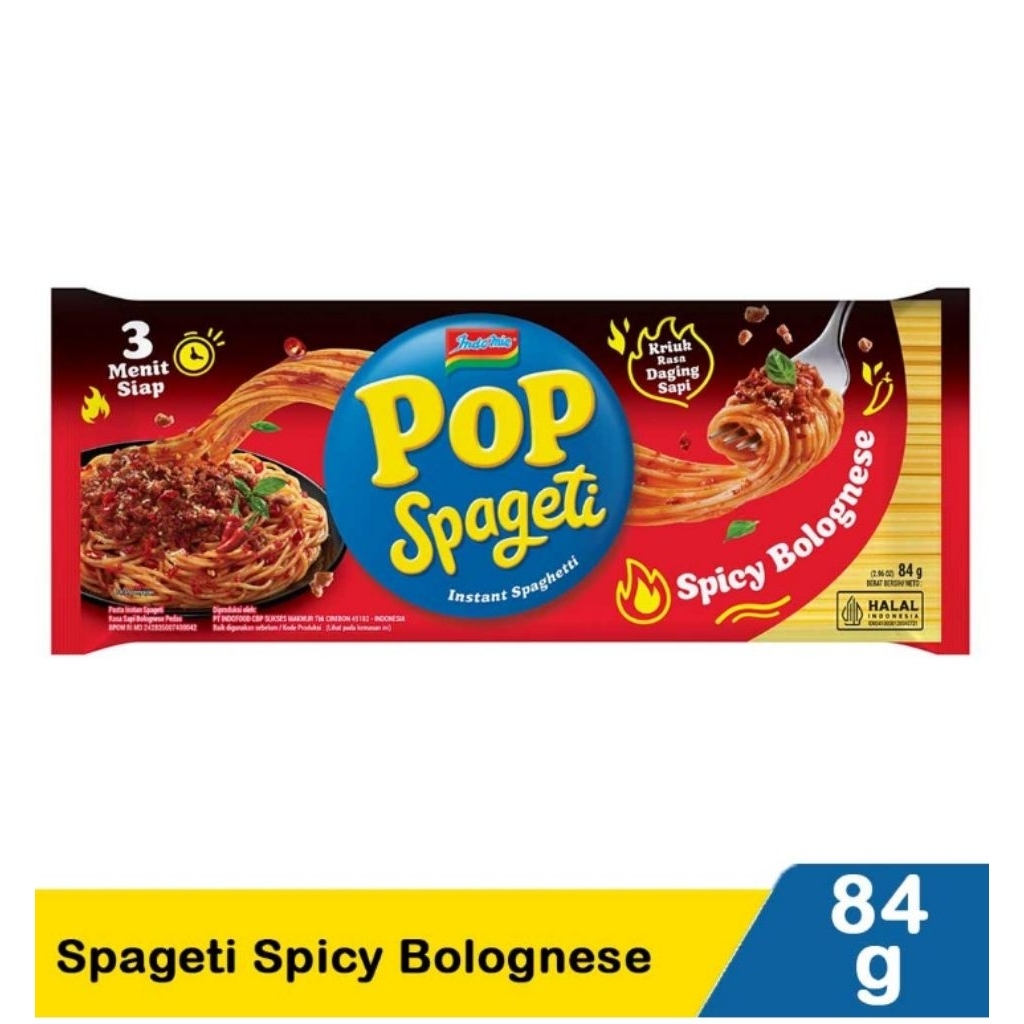 

Indomie Pop Spageti SpicyBolognese 84G