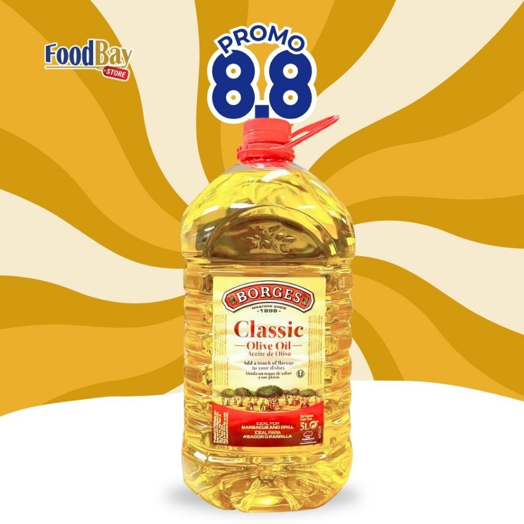 

BORGES Pure Olive Oil 5 Liter (5 Ltr 5 L) / Minyak Zaitun Classic 5L