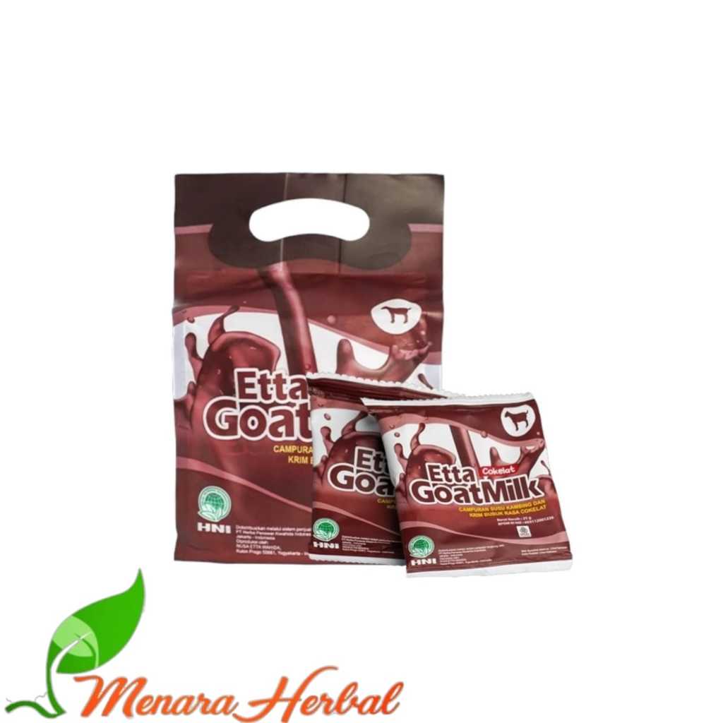 

Etta Goat Milk Cokelat HNI | Susu Kambing Bubuk Etawa | Susu EGM Per Pouch Isi 10 Sachet