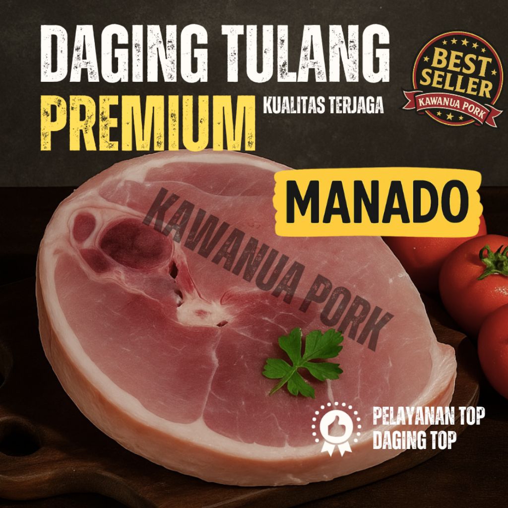 

Daging babi campur tulang / babi goreng / masak sop / kuah babi Frozen 1kg