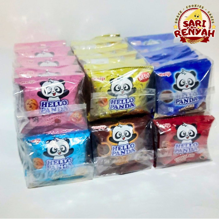 

HELLO PANDA Biskuit 10pcs x 8gr (Cokelat, Stroberi, Caramel, Milk Cream, Cookies n Cream, Double Choco) Sari Renyah