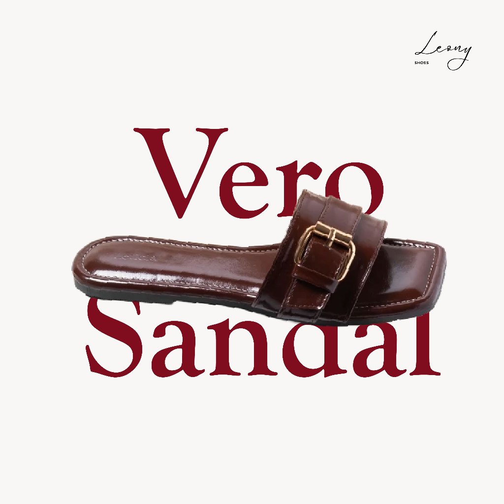 LEONY - Vero Sandal Flat Wanita Sandal Teplek Wanita Sandal Slop Basic vzk