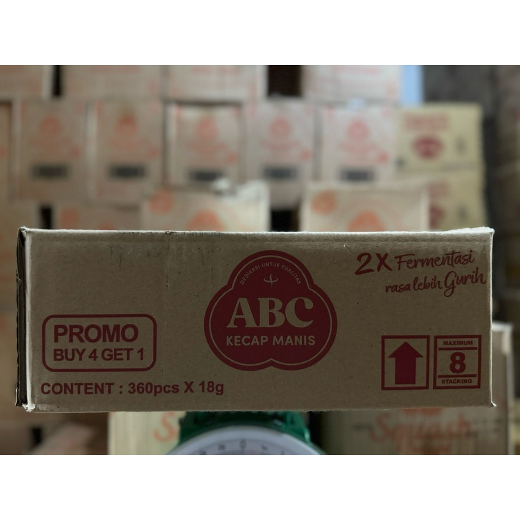 

Kecap Manis ABC 18g @ 360 pcs / 1 dus