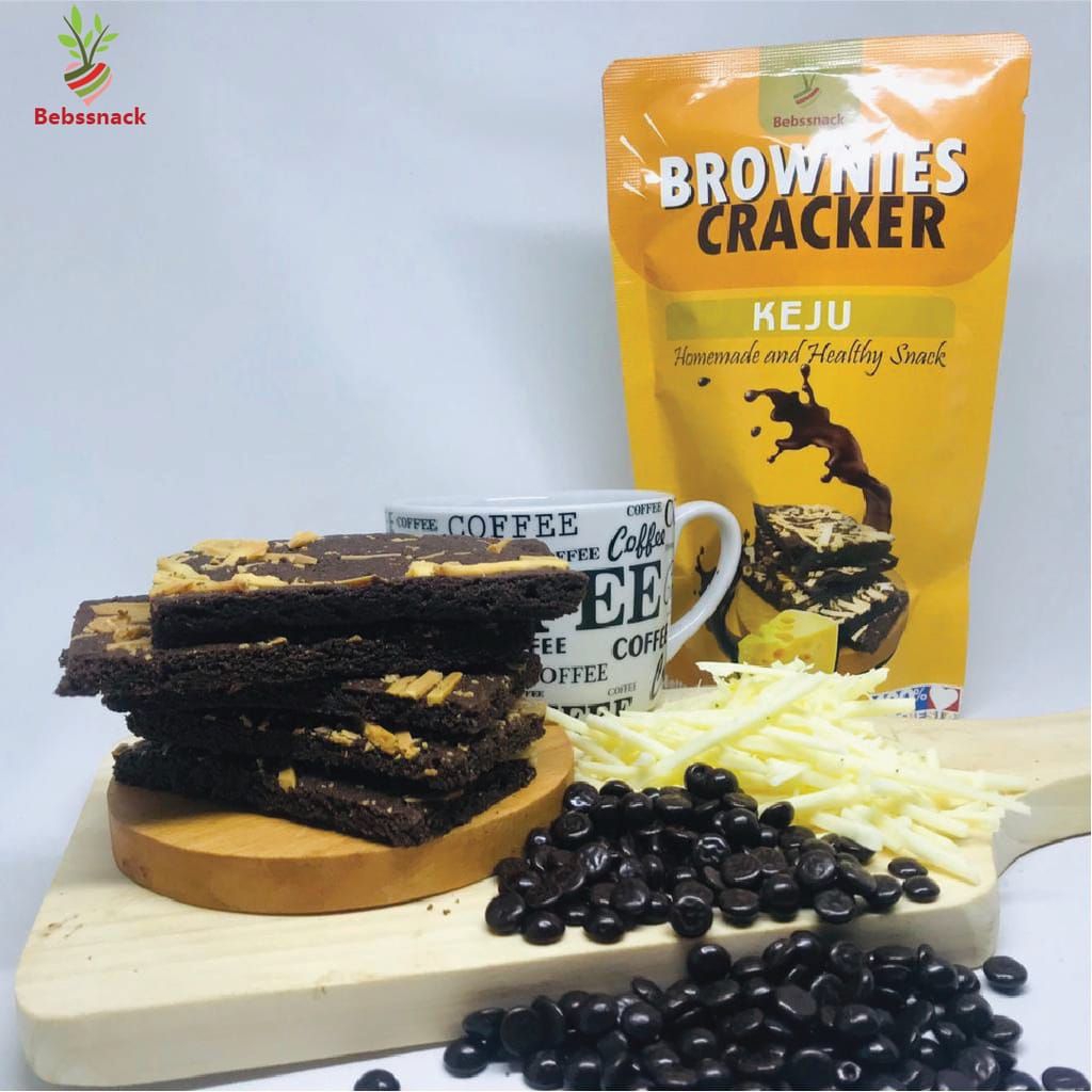 

Brownies Cracker Kemasan Pouch 100gr | Keripik Brownies Kering Crispy Crunchy Cemilan Premium