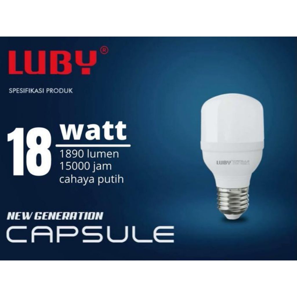 Lampu Led 18 Watt Luby Capsule/Bohlam Led Capsule 18w Luby