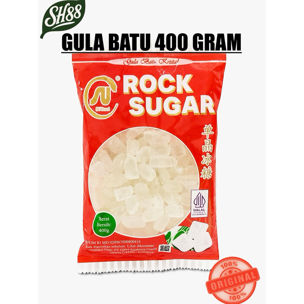 

Gula Batu Lump Sugar Rock Sugar 400gram Gulabatu Kristal Gula Batu