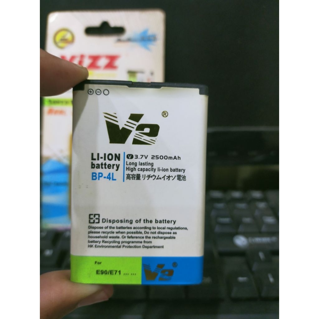 Baterai ORI Vizz For BL4L BL 4L Nokia N97 E61 E71 E63 E90 6650 6790 Baterai Double Power 2500 mAh Ba