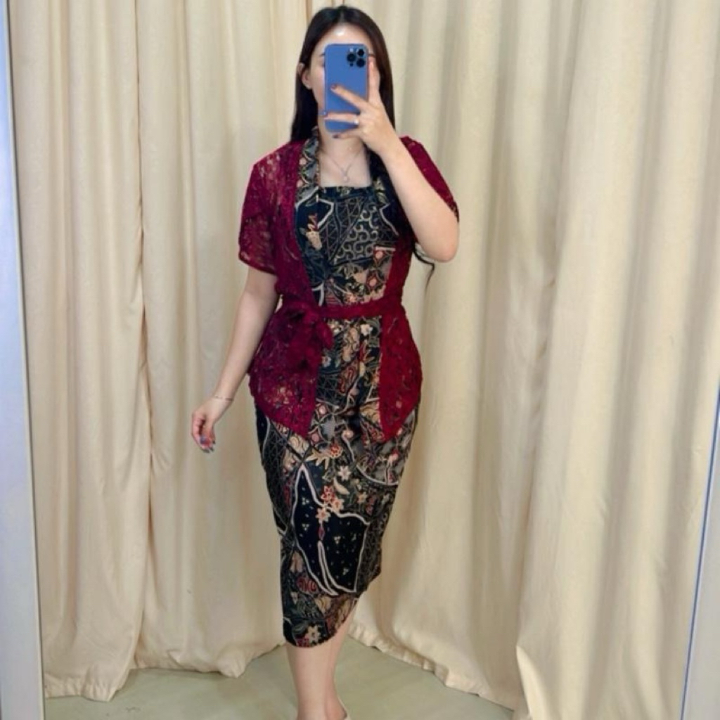 Gaun Wanita Gaun Pesta Dewasa Batik Pernikahan Kebaya Natalan Dress Remaja Cewek Ulangtahun Wisuda T