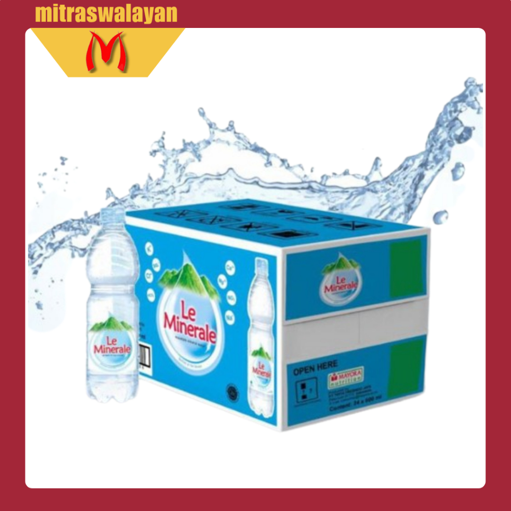 

LE MINERALE Kemasan Botol 600 ml 1 Karon isi 24 Botol