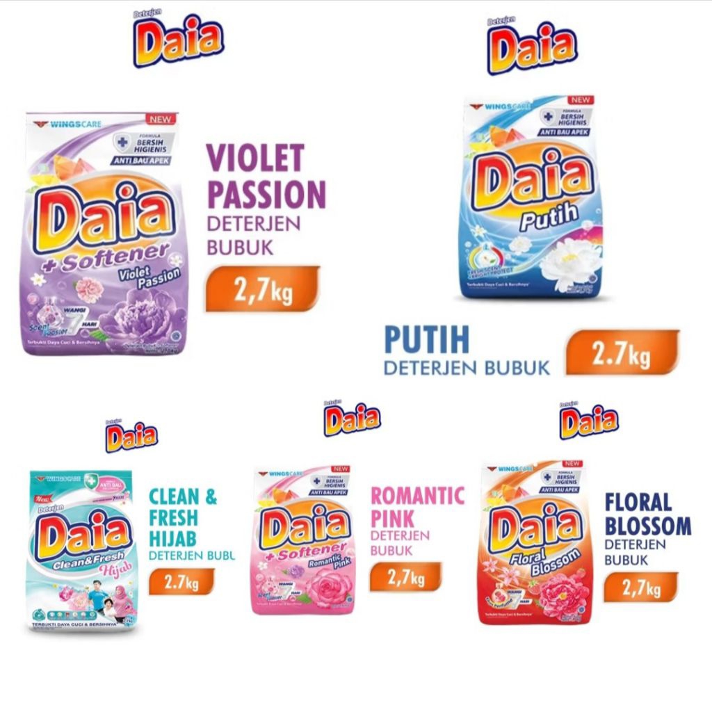 DAIA DETERGEN BUBUK DAIA DETERJEN BUBUK DAIA 2,7KG