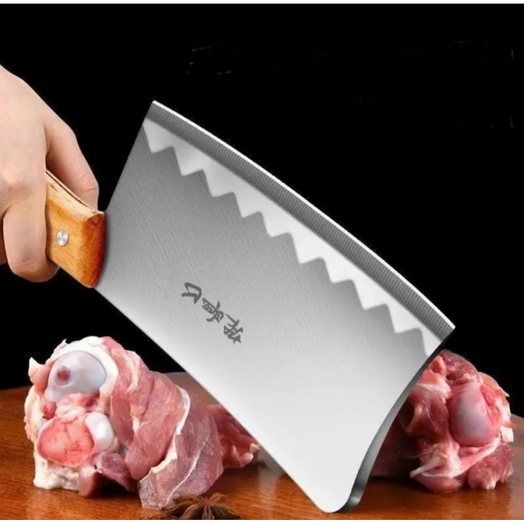 pisau/golok gagang kayu tulang naga