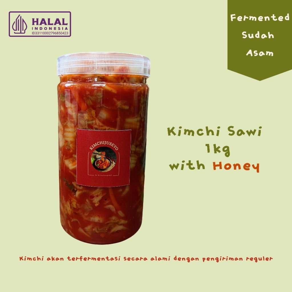 

Kimchi Sawi 1kg with Honey | Kimchijuseyo | Ferment | Homemade Kimchi
