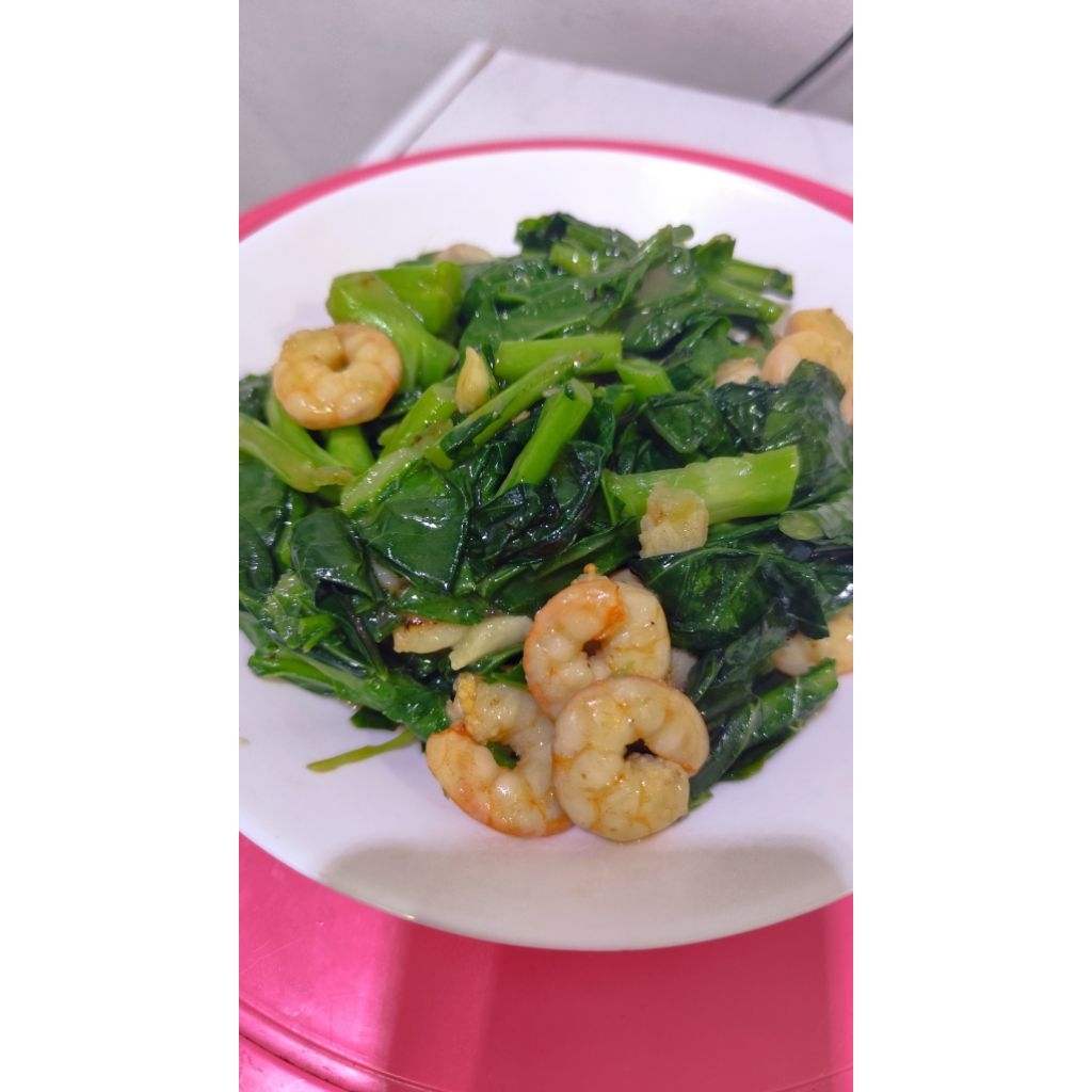 

Cah sayur kailan / sayuran segar masakan kalimantan