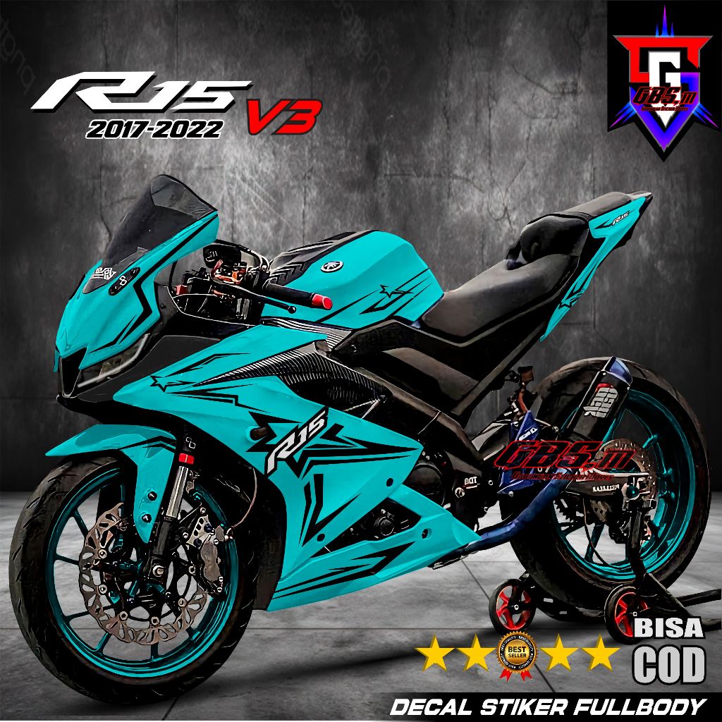 Decal R15 V3 Decal Stiker Motor R15 V3 Sticker Yamaha R15 V3 Fullbody List Bintang Fullbody