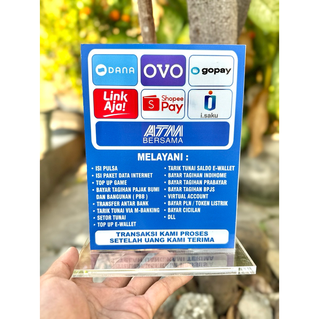 

AKRILIK INFO LAYANAN JASA KONTER / TOKO / RUKO AKRILIK MEJA UKURAN 15x20cm