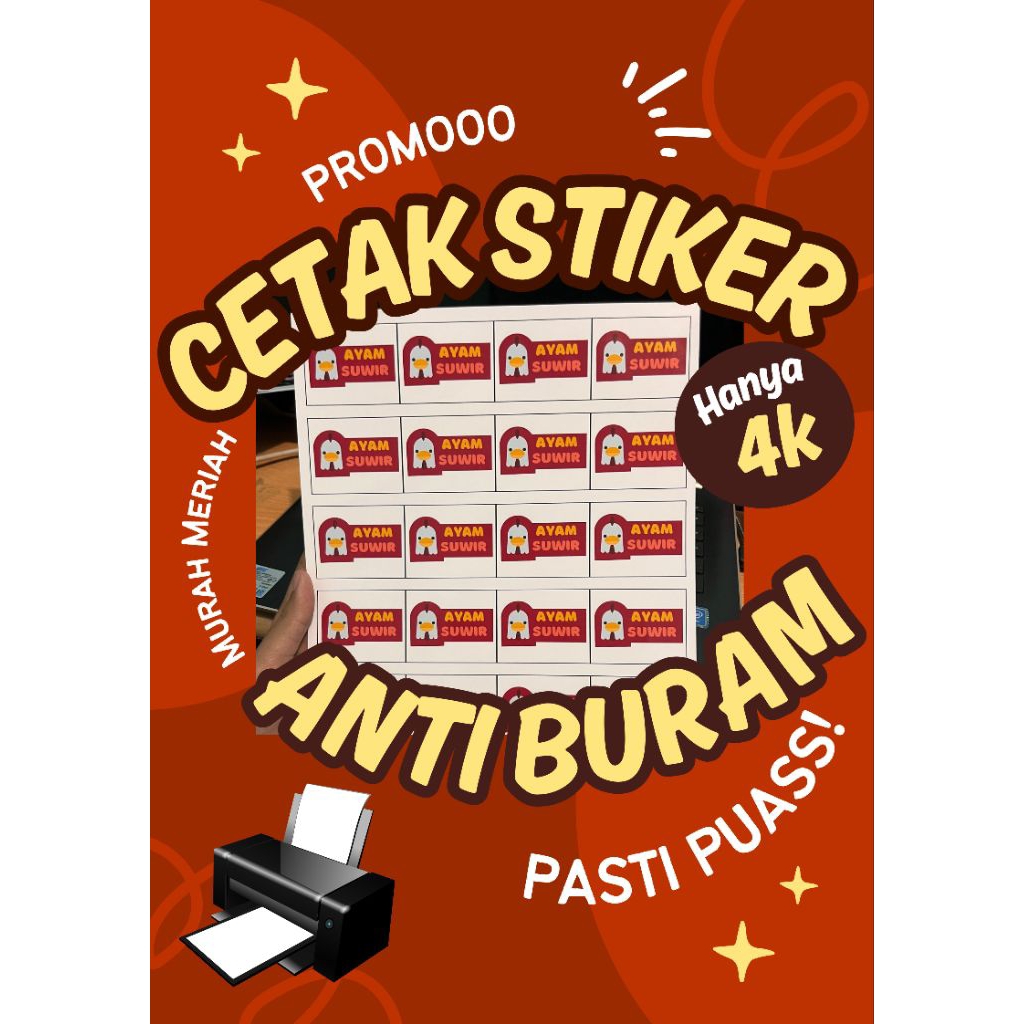 

cetak stiker murah | stiker usaha | stiker jualan | ukuran A4