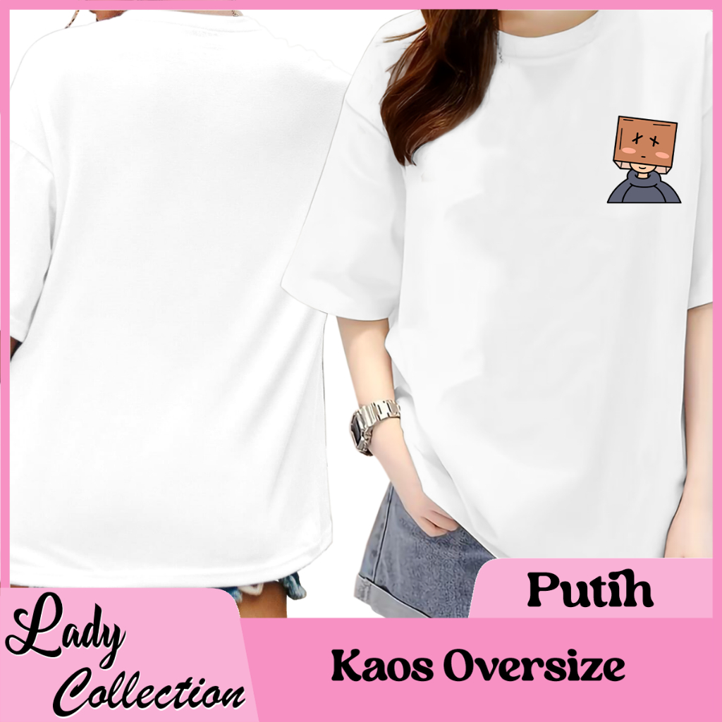 KAOS OVERSIZE WANITA / KAOS OVERSIZE / BAJU KAOS OVERIZE WANITA / KAOS WANITA OVERSIZE - HEAD BOX