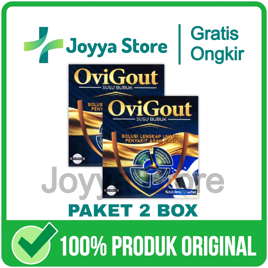 

2 Box Ovigout Susu Obat Asam Urat Kolesterol Darah Tinggi Nyeri Pada Tulang Original Asli