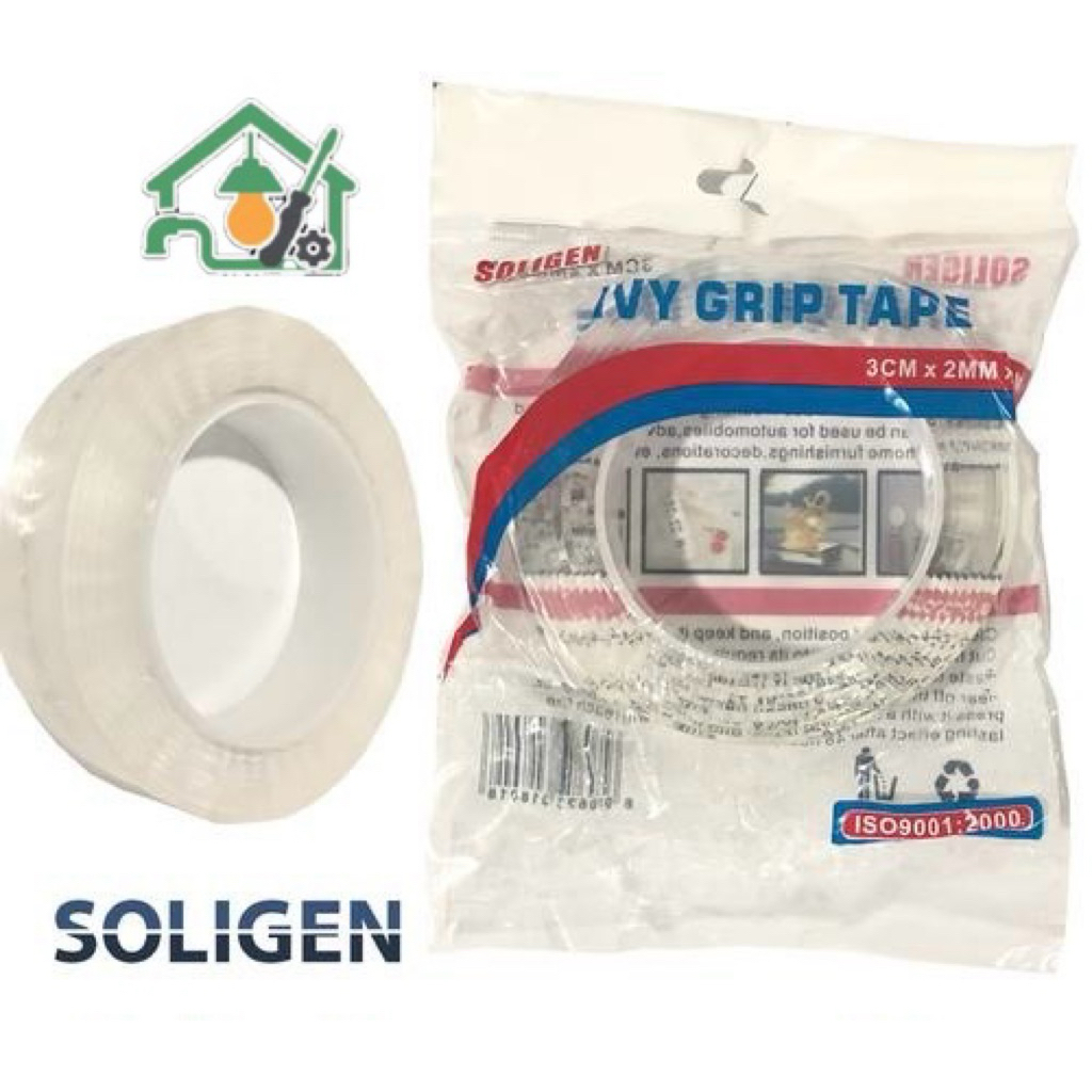 

Double tape soligen transparan soligen ivy grip tape selotip bening