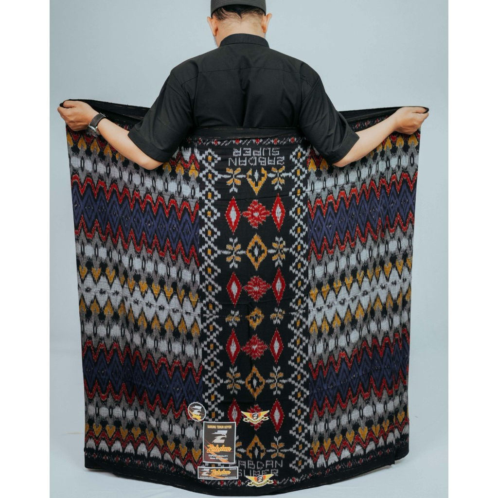 Sarung Goyor ATBM merk Zabdan Super Motif Pelangi (Jahitan Tengah ) Bahan Rayon Viscose Size Jumbo