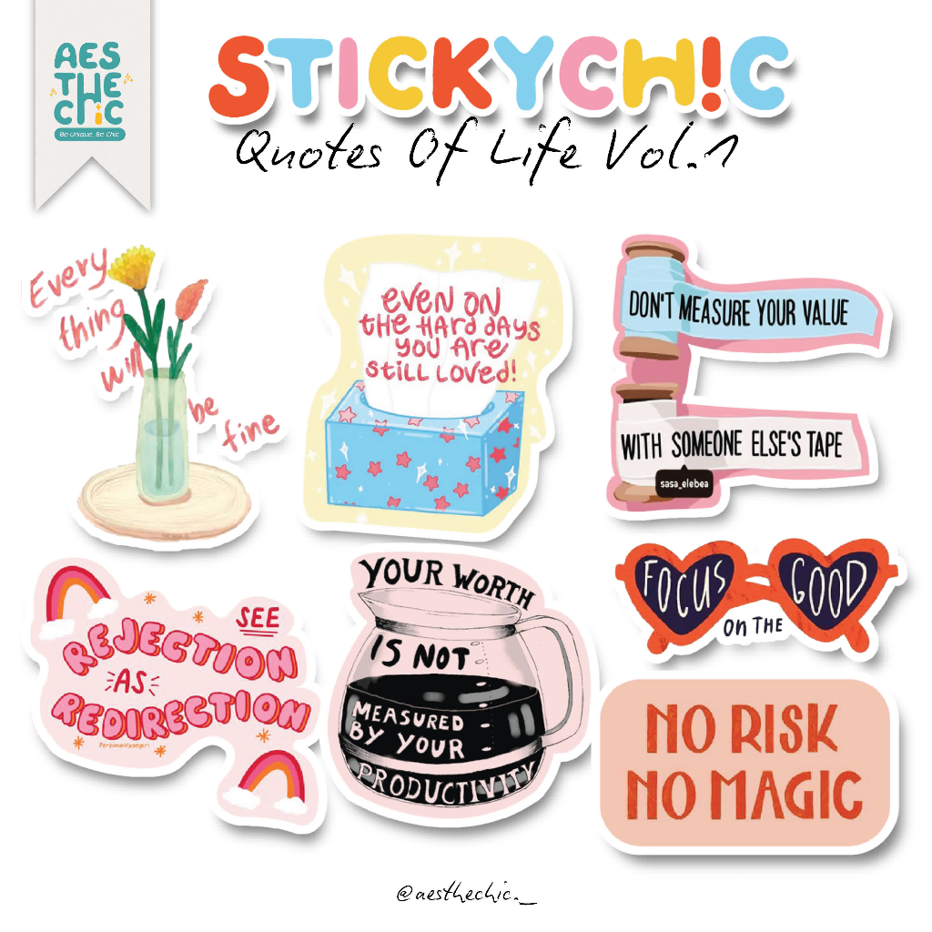 

Stiker Pack Quotes Lucu Waterproof Anti Air untuk Freebies Buku Journal Casing Phone Aesthechic .