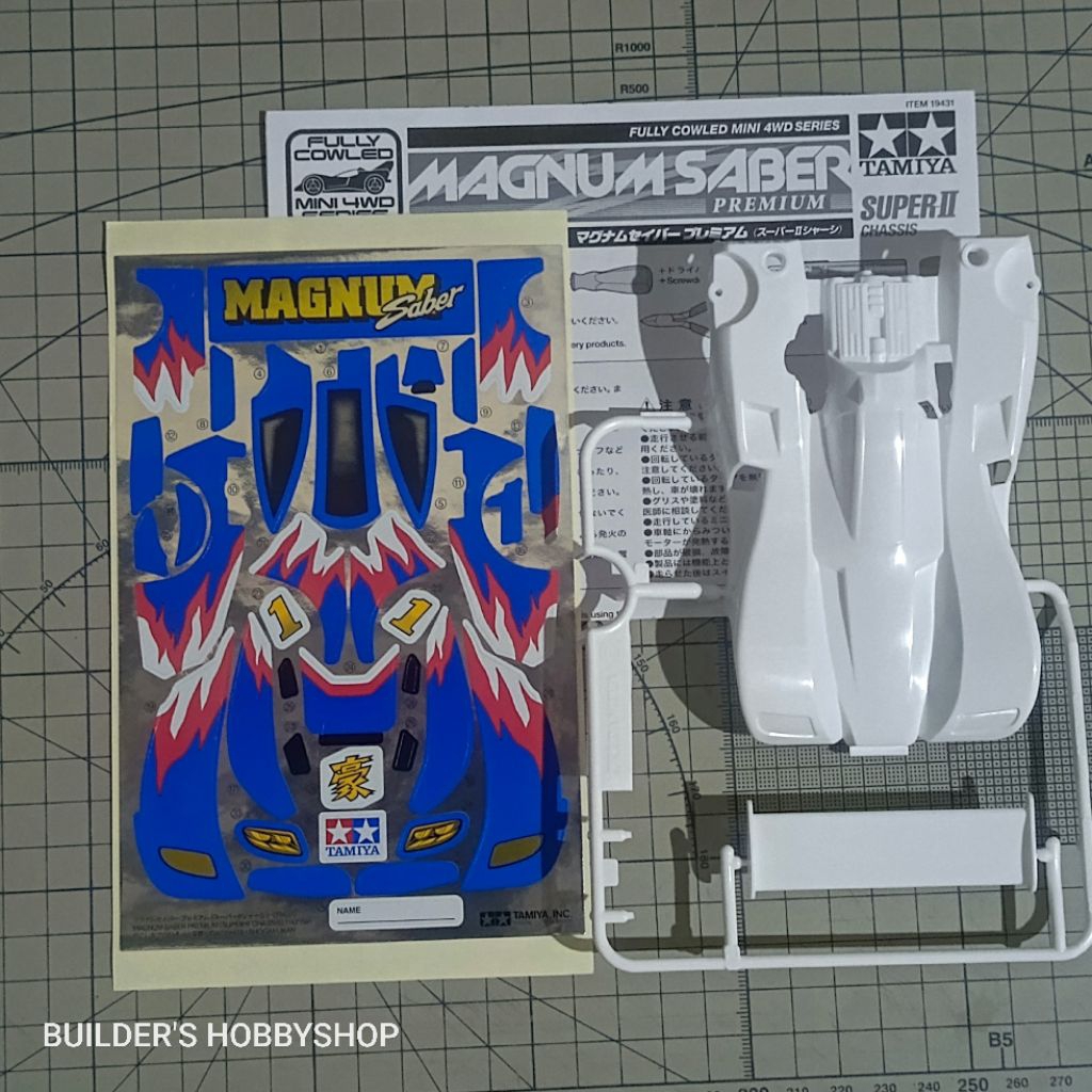 TAMIYA 19431 BODY CAP MAGNUM SABER ORIGINAL LOOSE KIT TANPA ROLLER