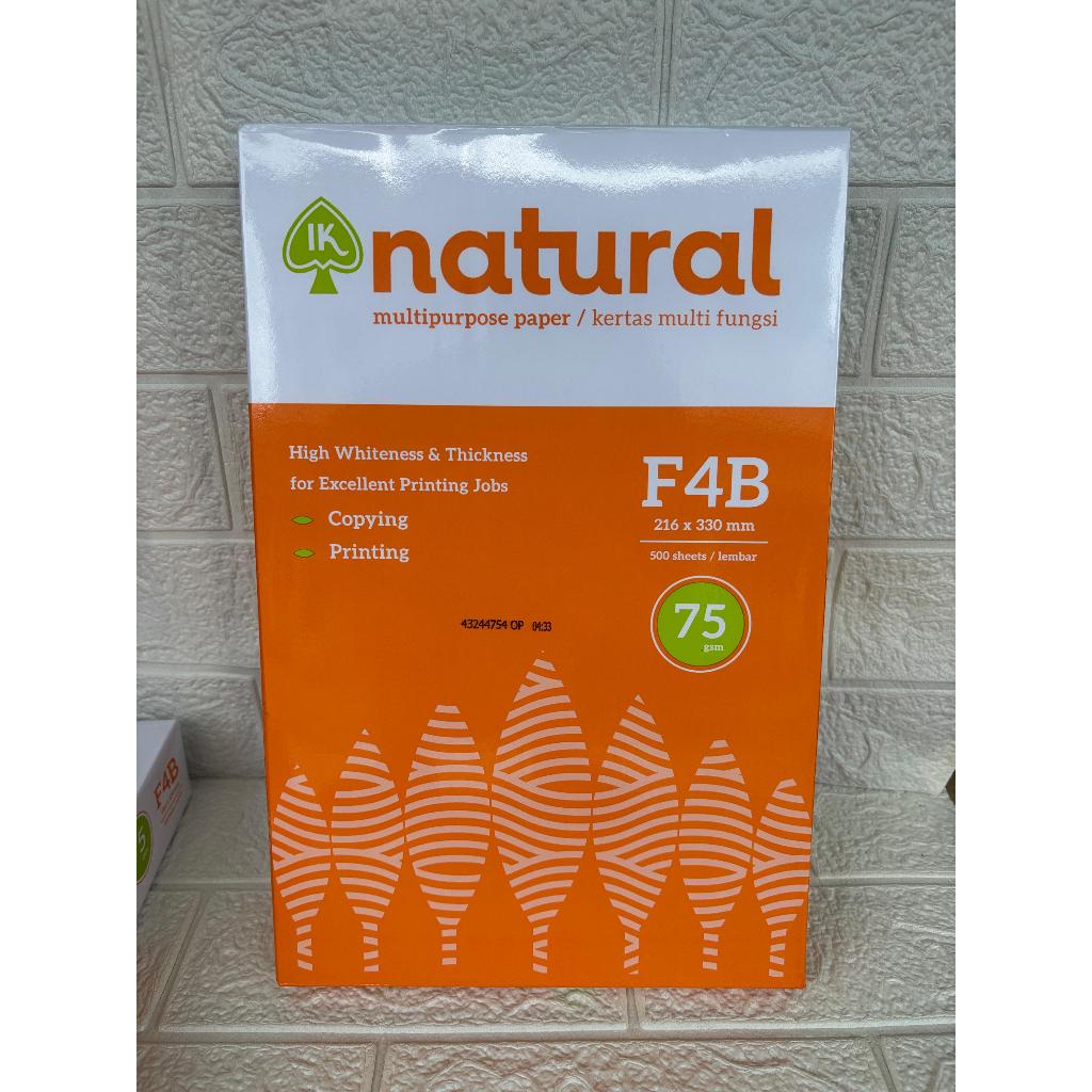 

[1 DUS] Kertas HVS Natural F4B 75 GSM