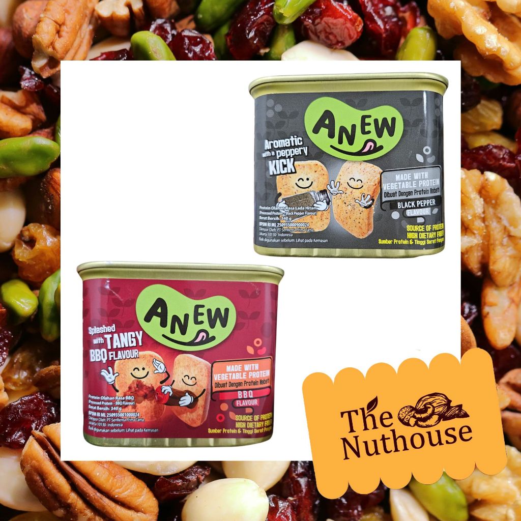 

ANEW Processed Protein Classic / BBQ / Black Pepper Flavour 340gr [100% Plant Based / Vegetarian]