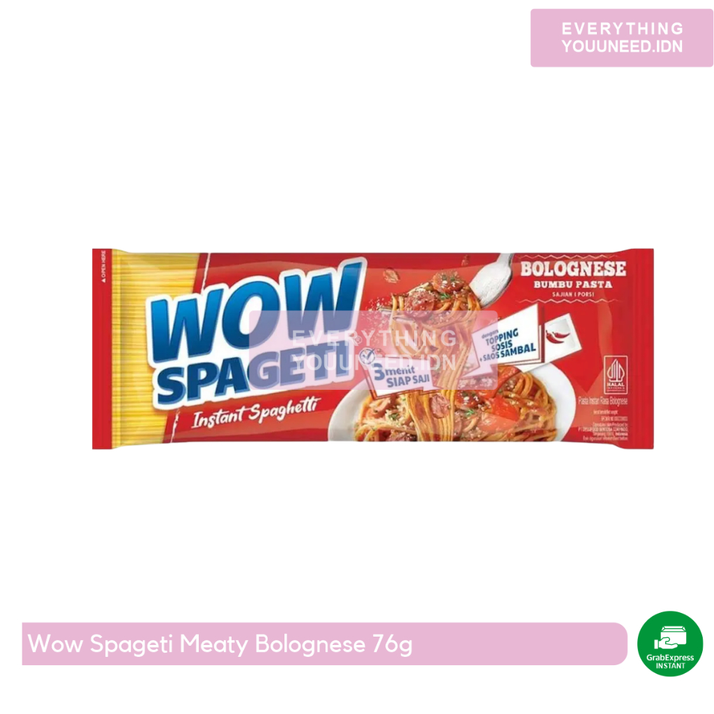 

Wow Spageti Meaty Bolognese 76g