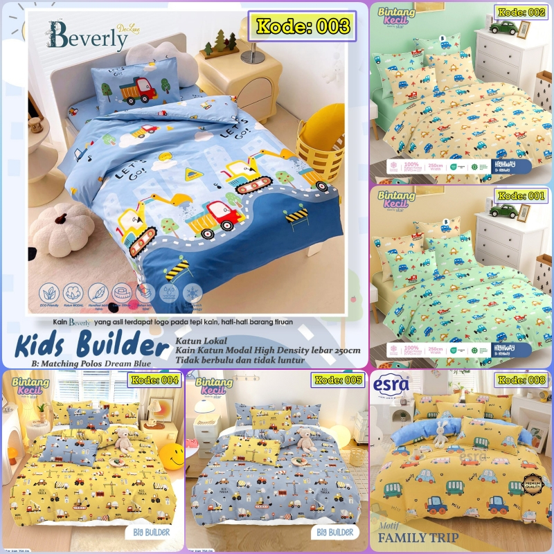 Kain Bahan Sprei Meteran Katun CVC Original Motif Mobil Mobilan Pilihan ANAK Laki Laki