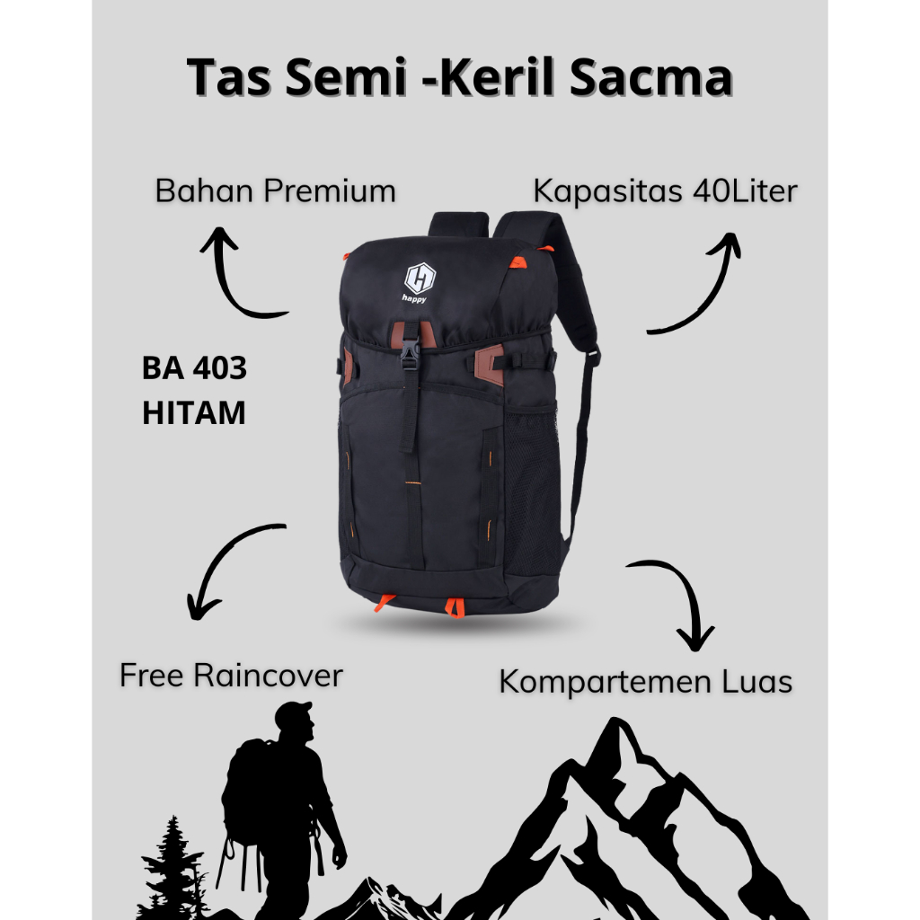 Tas Gunung Tas Backpack Tas Semi-Keril 40 Liter