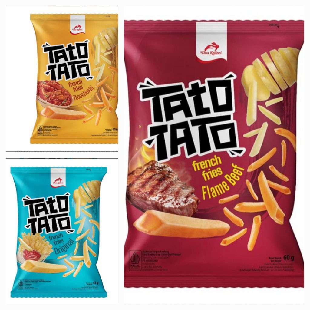 

DUA KELINCI SNACK TATO TATO KENTANG ALL VARIAN 60 GR