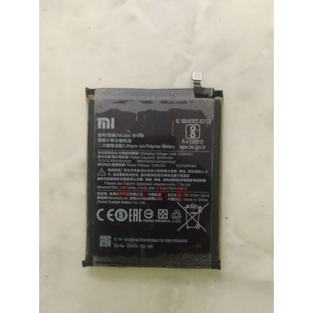 BATERAY BN 46 SECOND NORMAL REDMI 7/REDMI NOT 8