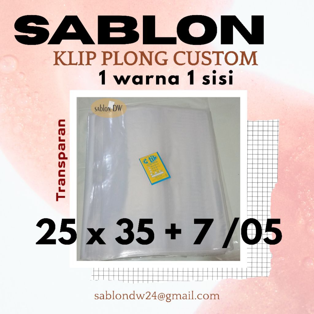 

Sablon plastik klip plong bening ziplock custom 100 pcs