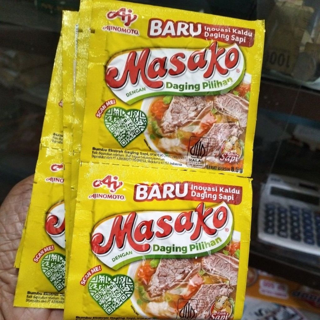 

Masako/bumbu Masako/penyedap rasa Masako /Masako rasa ayam dan sapi 1 renteng isi 12 pc
