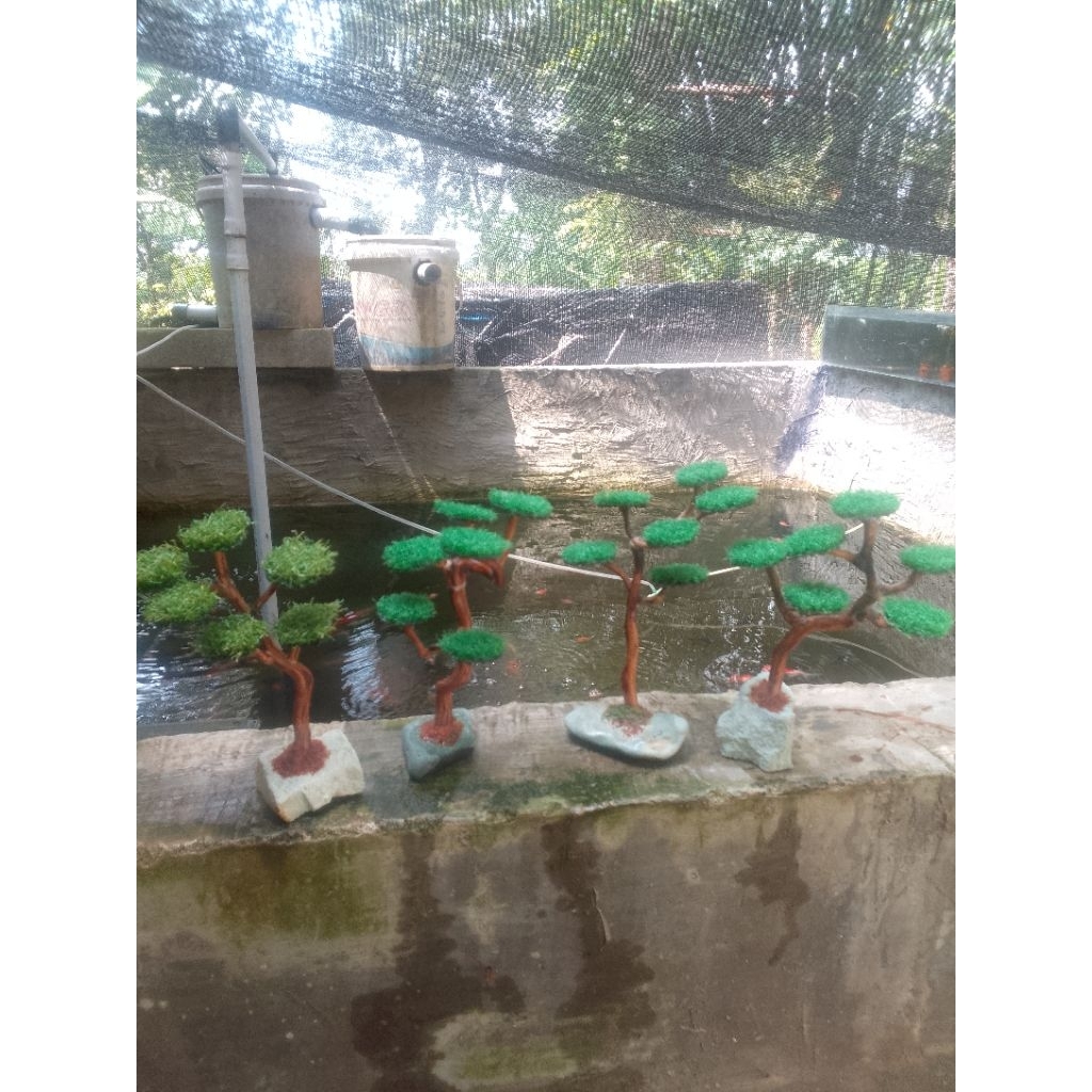 bonsai sintetis / dekorasi aquarium / bonsai aquascape / hiasan akuarium / tanaman sintetis