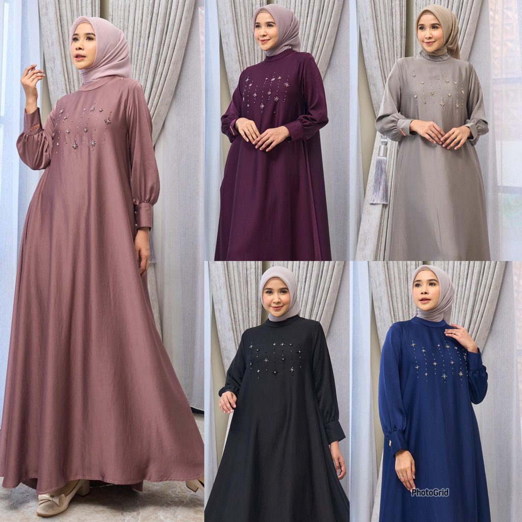Tsamara dress by Marevi/gamis mewah payet/gamis cantik/gamis premium