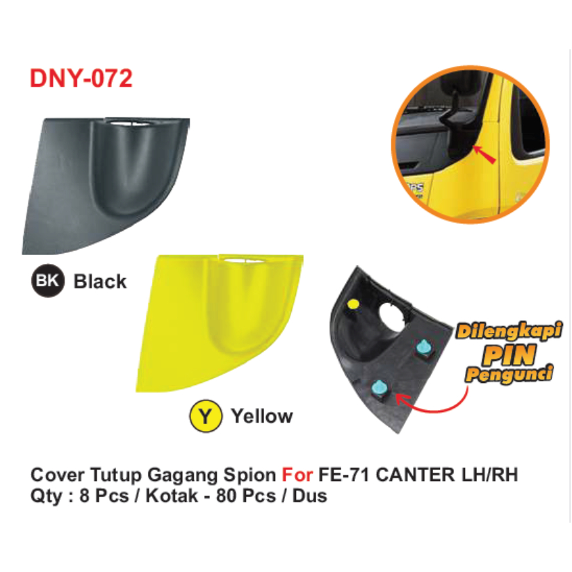 DNY 072 COVER TUTUP GAGANG SPION for FE-71 CANTER