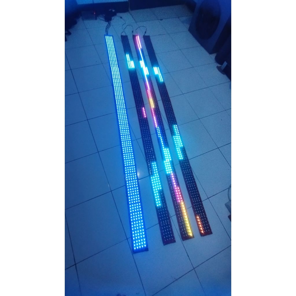 Lampu strobo kolaborasi 3 tumpuk & strobo 8 chanel rgb 5 baris 24v big bus