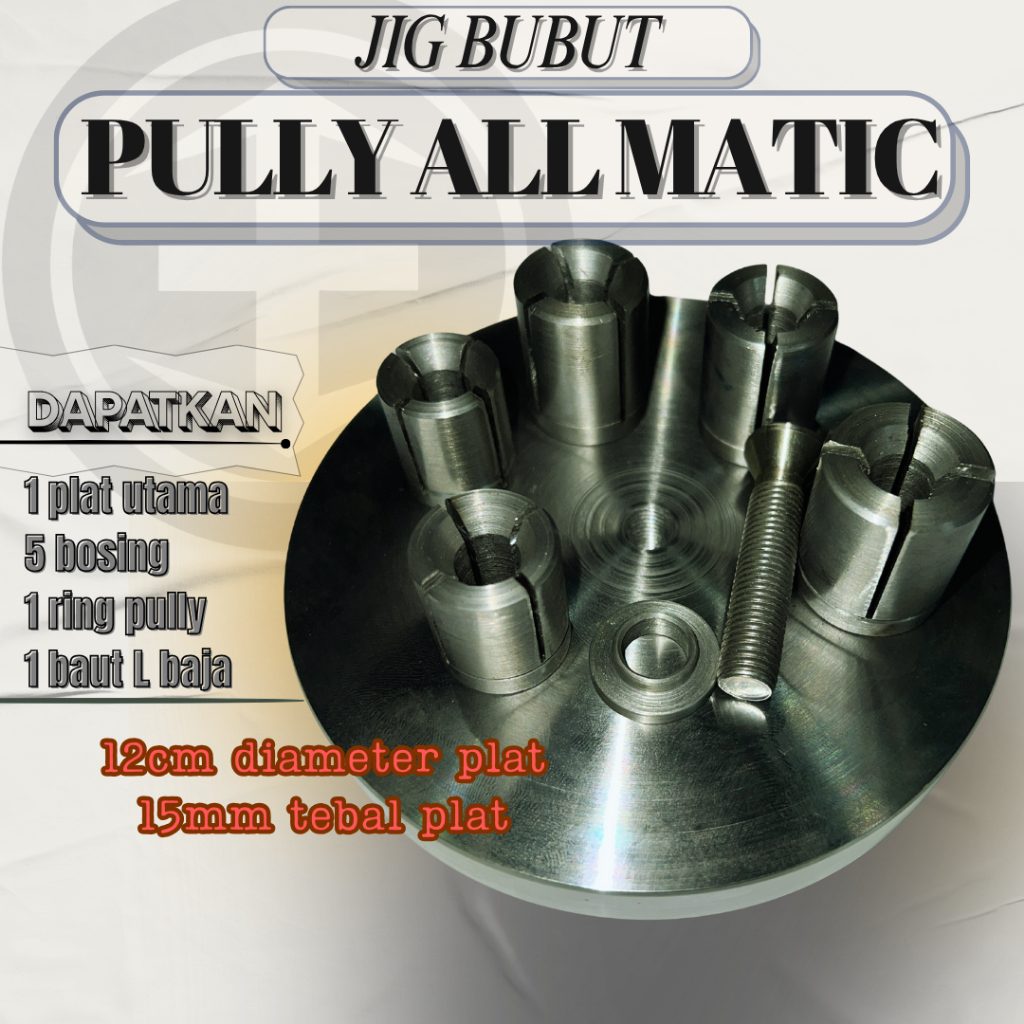 Jig Bubut Pully Motor Matic Presisi | Alat Bantu Mesin Bubut untuk Semua Matic