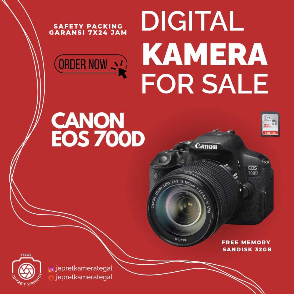 CANON EOS 700D KIT 18-55MM IS STM SECOND MULUS MURAH LENGKAP SIAP PAKAI