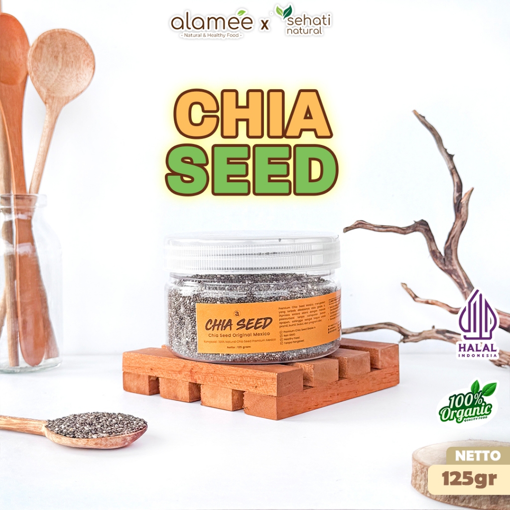 

ALAMEE Biji Chia Seed Organic Blackseeds Chiaseed 125g Asli Meksiko Quality sehati natural