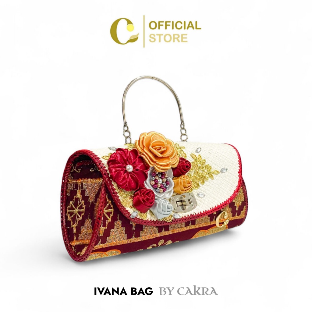CISTELLA - Tas Wanita IVANA Bag Top Handle Bag Tas Jinjing Wanita Sling Bag Tapis Bordir Tas Tapis L