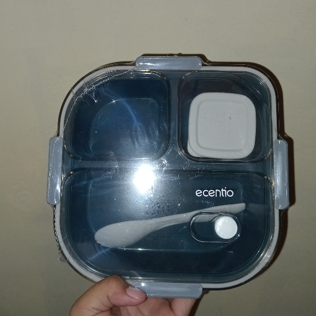 kotak bekal ecentio lunch box 3 grid