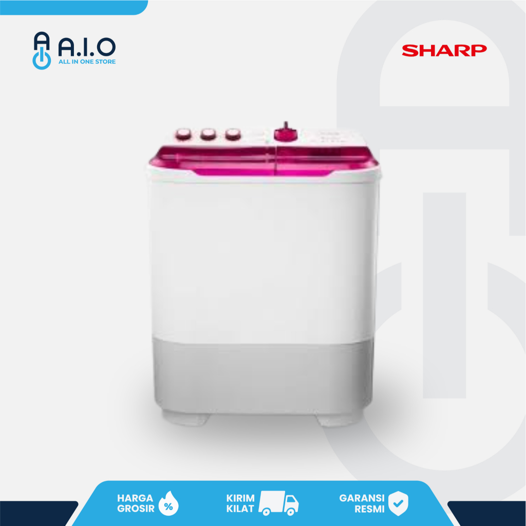 SHARP - MESIN CUCI 2 TABUNG 8.5 KG - ES T871DM PK