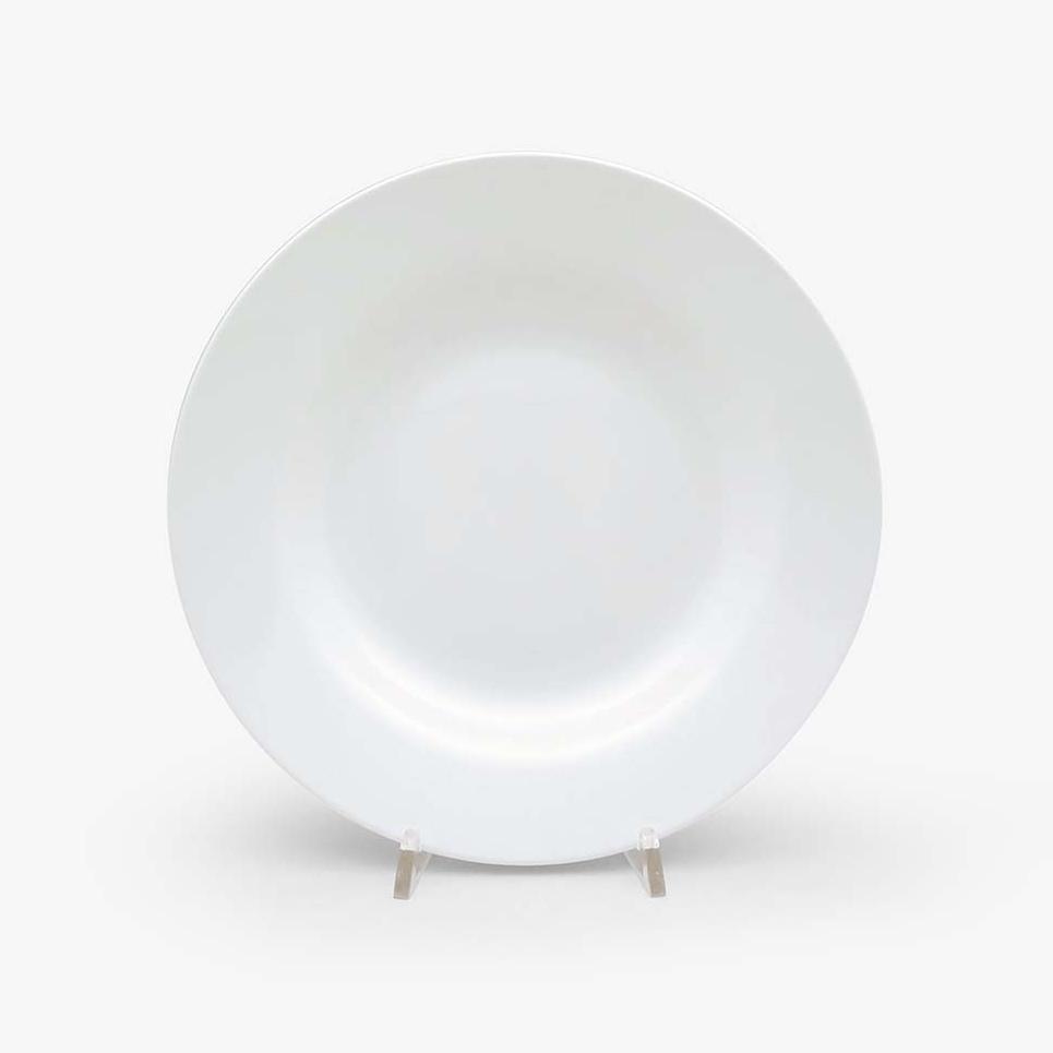 Piring Makan Cekung Keramik Putih 23 cm Isi 1