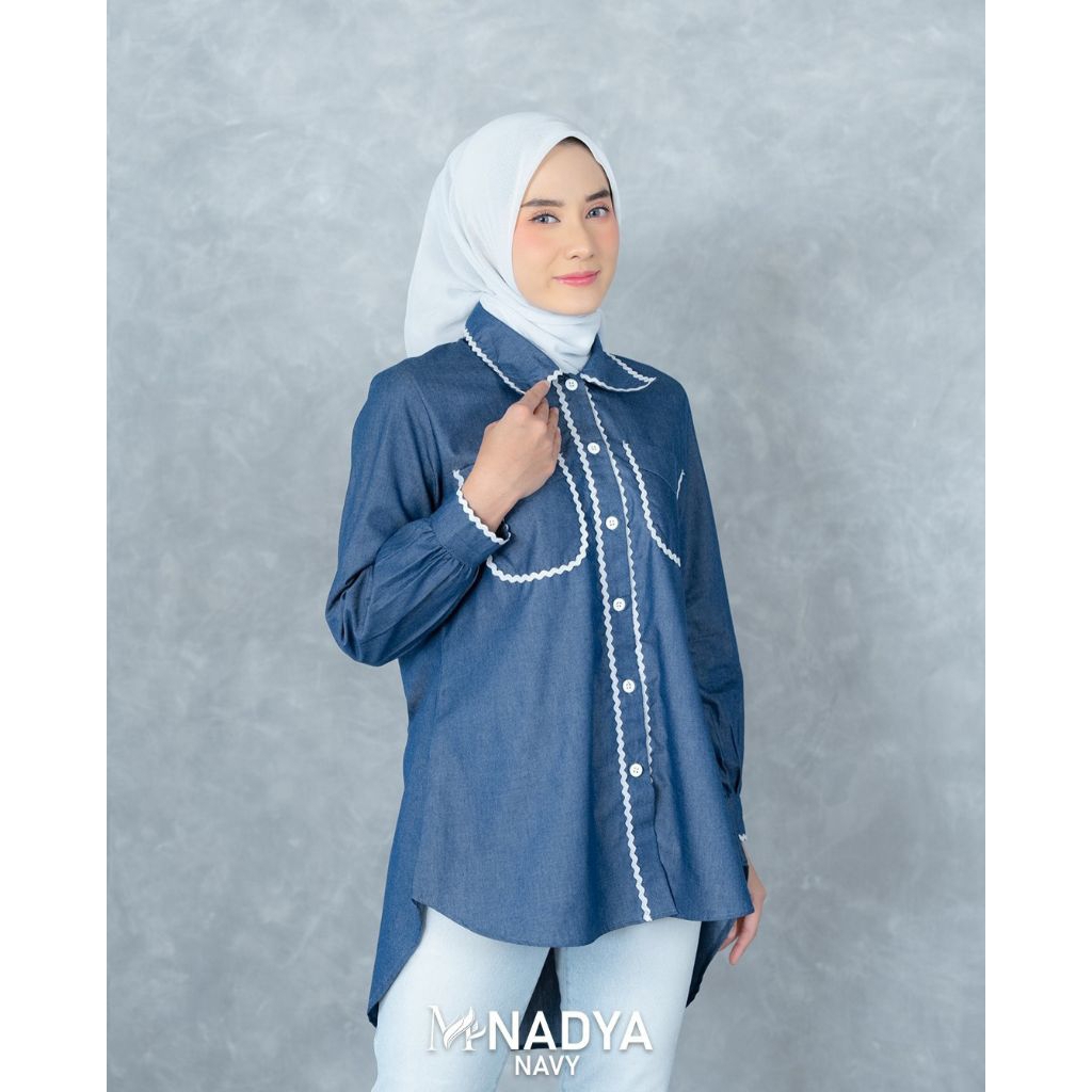 MAREMA - DENIM BLOUSE NADYA & NATALIE BY MAREMA ZALIFA - ATASAN KEMEJA DENIM